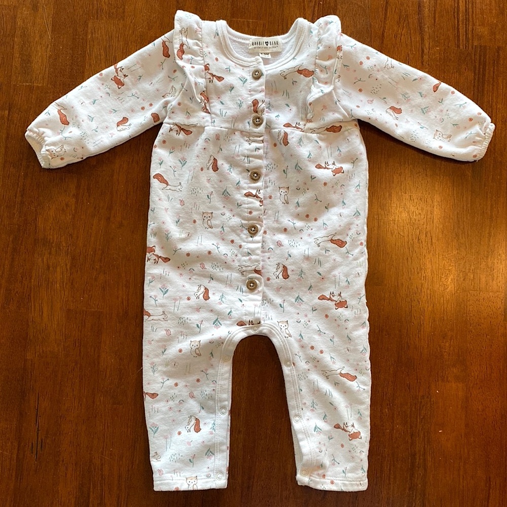 Rabbit & Bear- Woodland Jumpsuit (6-9months) EUC